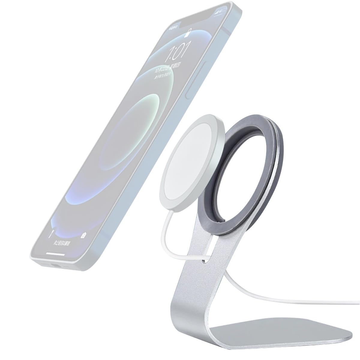 ZORBES Desk Phone Stand Magnetic Phone Holder Alloy Magnetic Ring Phone Holder Compatible with MagSafe Anti-slip Base Design Multi Purpose Strong Magnet Phone Holder for Home Office ZORBES Desk Phone Stand Magnetic Phone Holder Alloy Magnetic Ring Phone Holder Compatible with MagSafe Anti-slip Base Design Multi Purpose Strong Magnet Phone Holder for Home Office